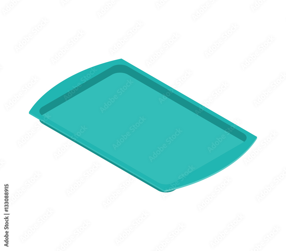 Tray isolated. salver empty on white background Tray isolated. salver empty on white background