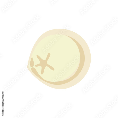 Dumpling isolated. Traditional Russian meat food on white backgr
