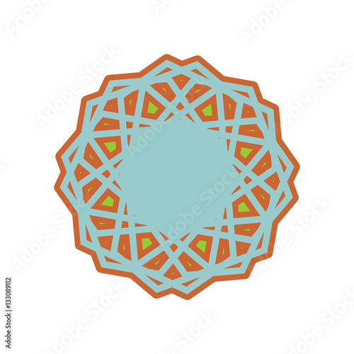 Halal template for Islamic pattern. Logo for properly cooked foo