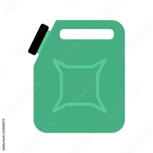 Canister isolated. jerrican of gasoline on white background. Con