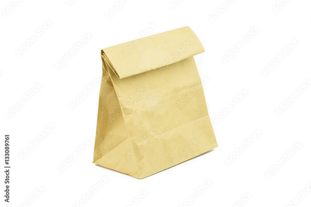 recycle brown paper bag isolated on white recycle brown paper bag isolated on white