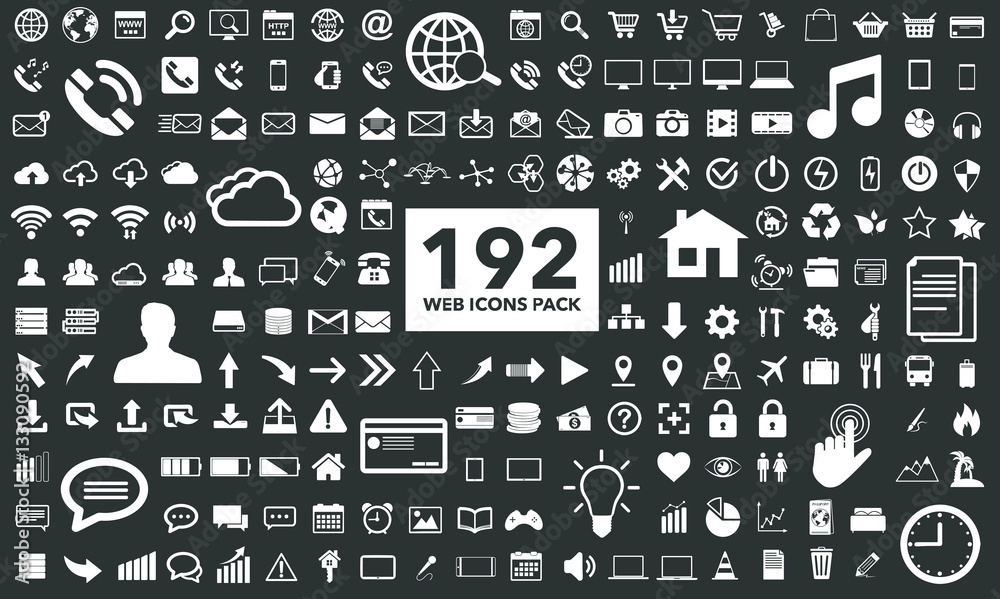 Web icons set - obrazy, fototapety, plakaty 