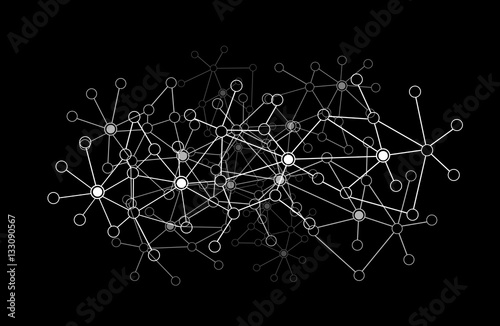 Futuristic data network illustration