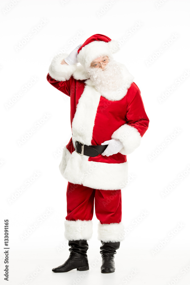 Santa Claus posing and gesturing Santa Claus posing and gesturing