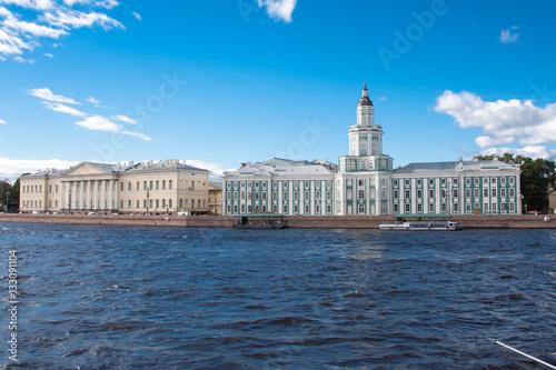 View of Cabinet of curiosities in cloudy summer day. St. Petersburg