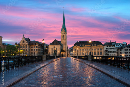 Zurich. Image of Zurich, capital of Switzerland, during dramatic