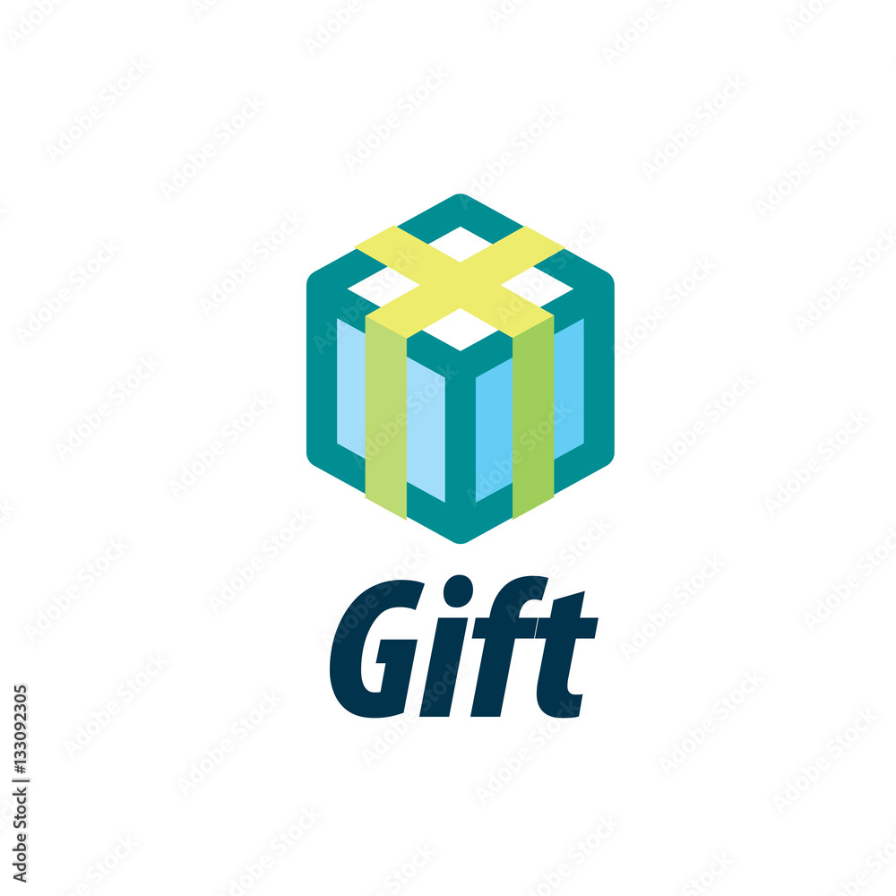 vector logo box with gifts vector logo box with gifts