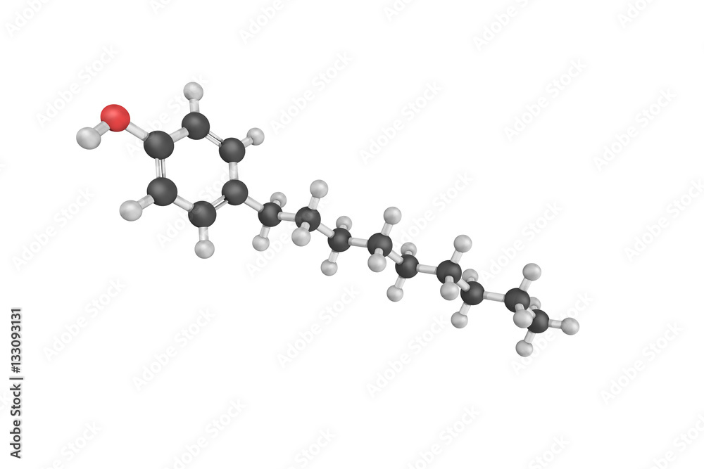 3d structure of 4-nonylphenol, a branched nonylphenol and the mo 3d structure of 4-nonylphenol, a branched nonylphenol and the mo