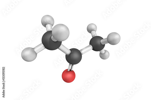 3d structure of Acetone (systematically named 2-propanone), a co