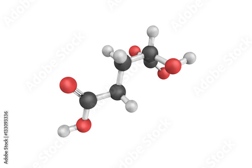 3d structure of Alpha-Hydroxyglutaric acid, an alpha hydroxy aci photo