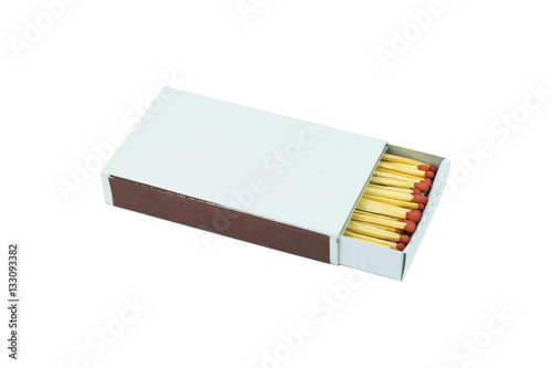 Blank matches box mock up isolated. Empty paper match book packa