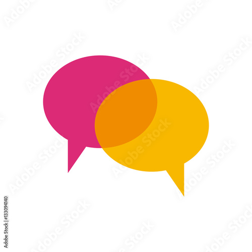 Communication bubble icon. Message discussion and conversation theme. Isolated design. Vector illustration