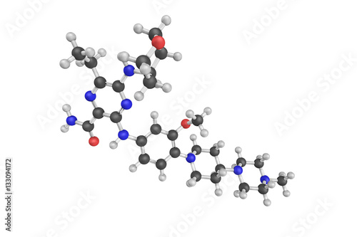 3d structure of Gilteritinib, nn orally bioavailable inhibitor o