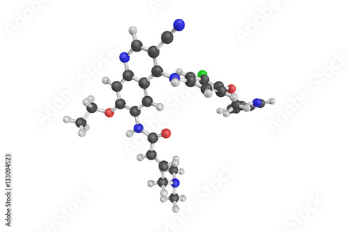 3d structure of Neratinib, a tyrosine kinase inhibitor under inv