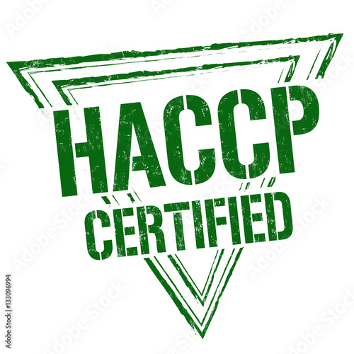 HACCP (Hazard Analysis Critical Control Points) sign or stamp