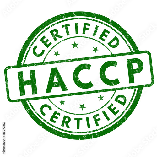 HACCP (Hazard Analysis Critical Control Points) sign or stamp