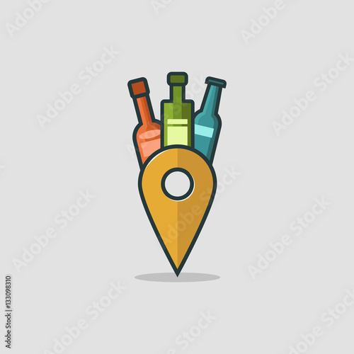 Arrow logo and bottle
