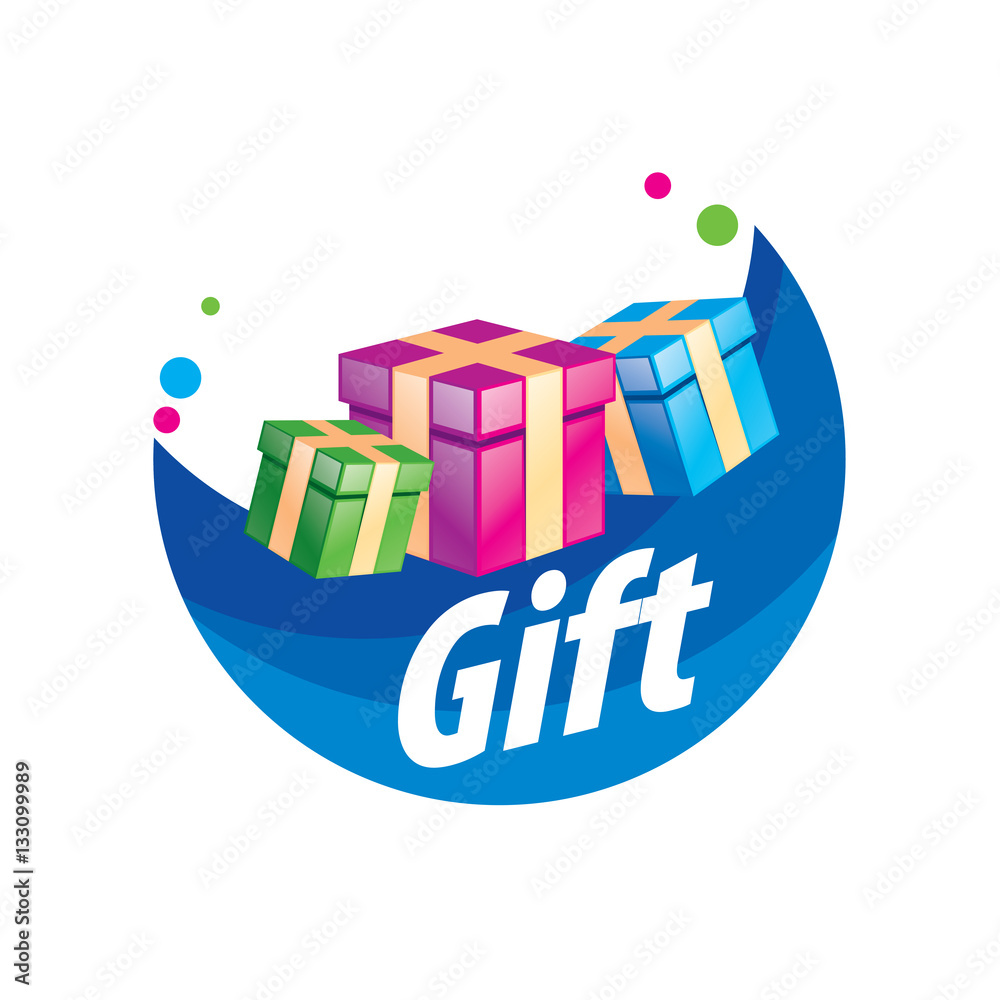 vector logo box with gifts vector logo box with gifts