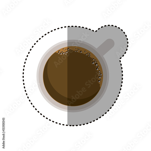 Coffee cup icon. Drink breakfast and beverage theme. Isolated design. Vector illustration