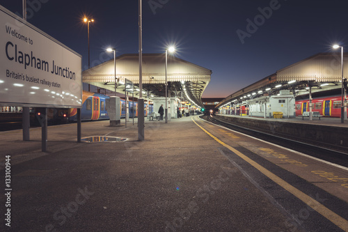 Clapham Junction train platform photo