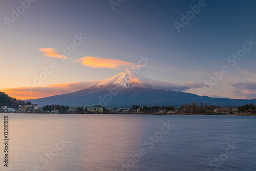 Mt. Fuji at Lake Kawaguchi sunrise