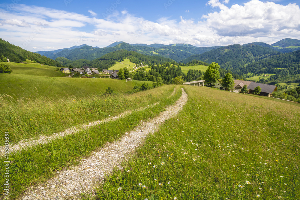 panorama of the Slovenian rural area panorama of the Slovenian rural area