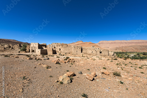 Ruins of a Kasbah in the Ziz Valley  Morocco  North Africa