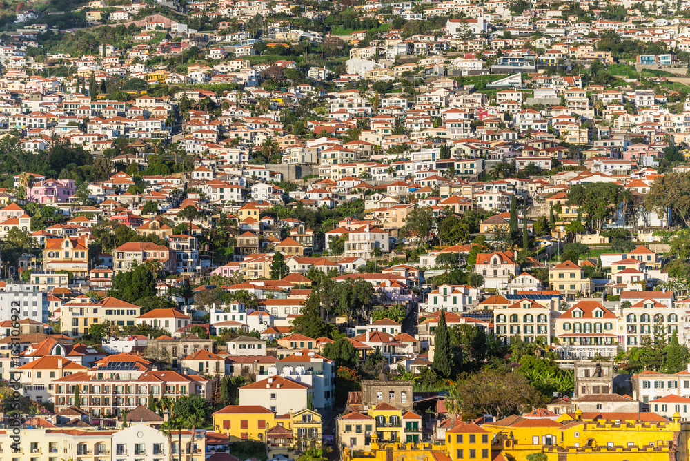 City on hillside - Funchal, Madeira, Portugal