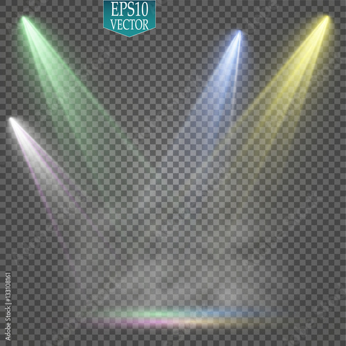 Vector Spotlights. Scene. Light Effects.
