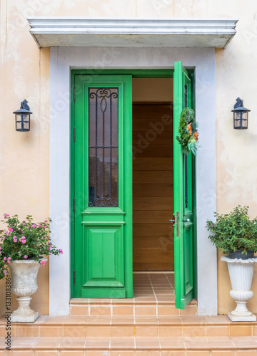 Green door European style