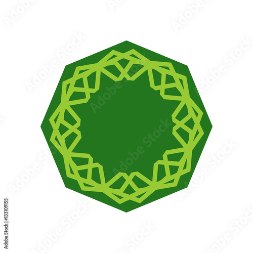 Halal template for Islamic pattern. Logo for properly cooked foo