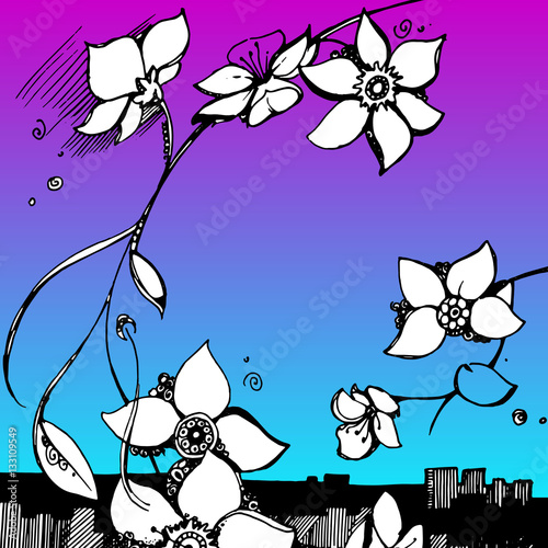floral flower spring summer background botanical garden