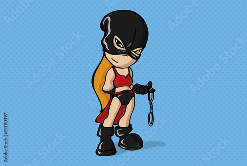 superheroes BDSM role playing - vector