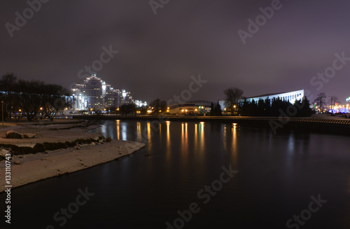 Embankment Svisloch, Minsk, Belarus, December 2016