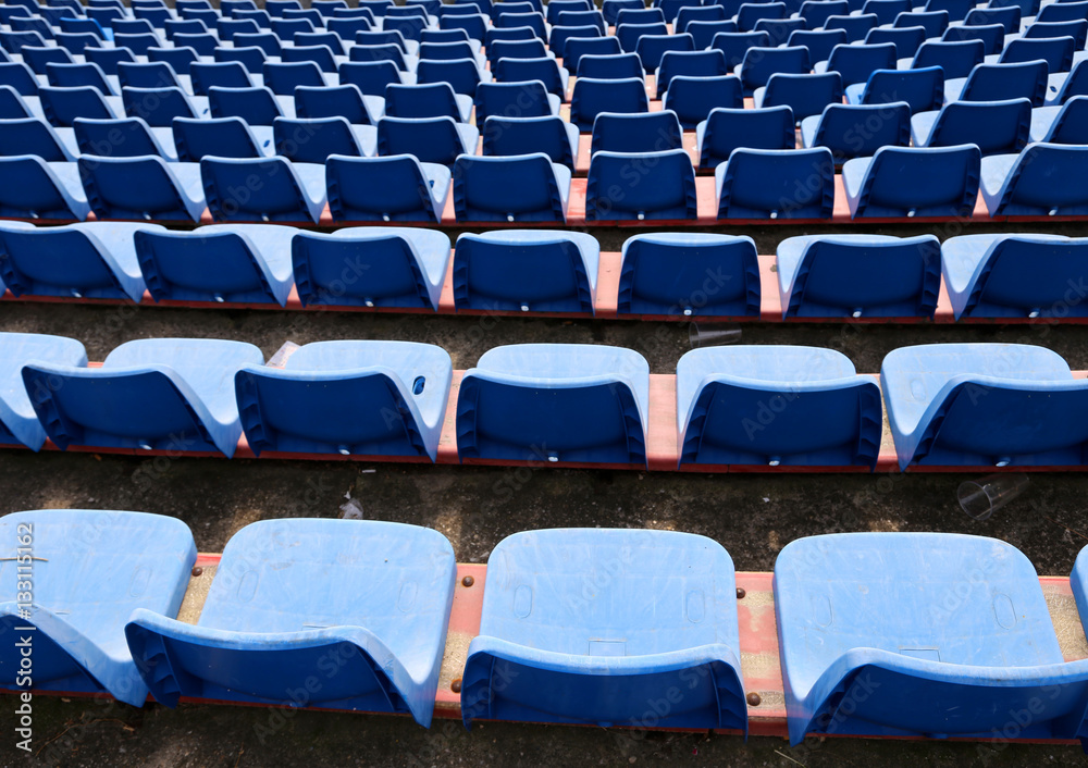 Fototapeta premium empty chairs on the stadium without an audience bleachers