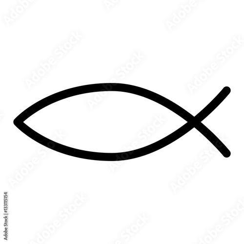 Fish sign vector