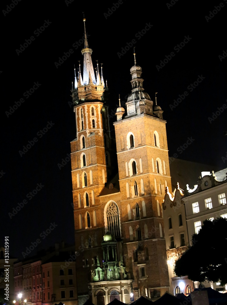 St Marys Basilica in Krakow Poland