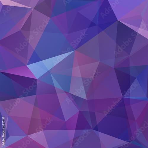 Abstract background consisting of purple triangles. Geometric design for business presentations or web template banner flyer. Vector illustration