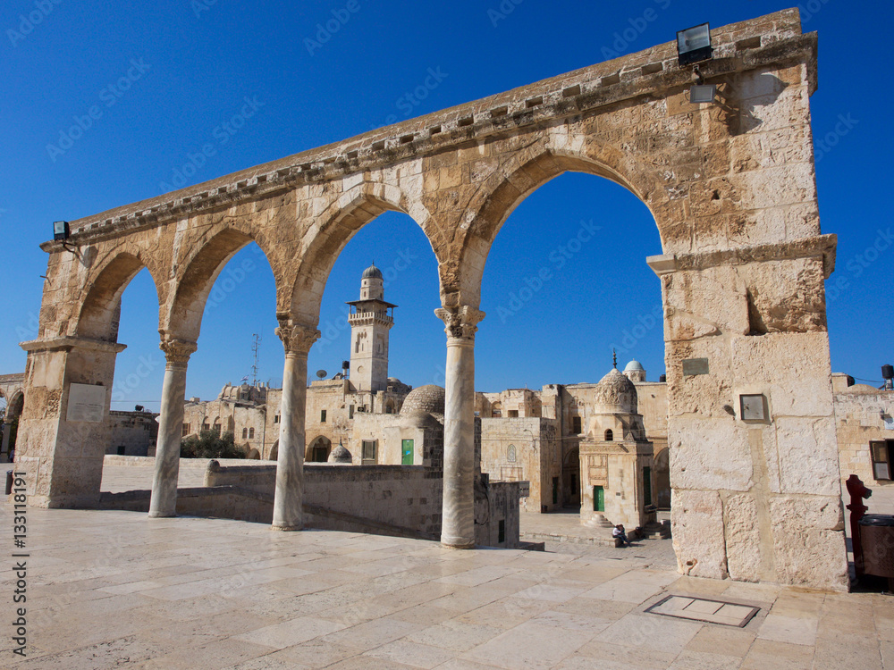 Aqsa Mosque beside Temple Mount,Jerusalem,.