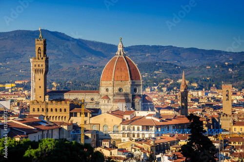 Panorama de la ville de Florence en Italie vu du jardin Bardini © jasckal