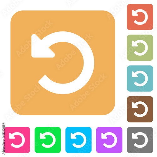 Undo changes rounded square flat icons
