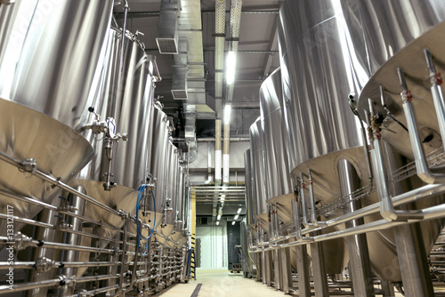 Big brewery full of special equipment photo