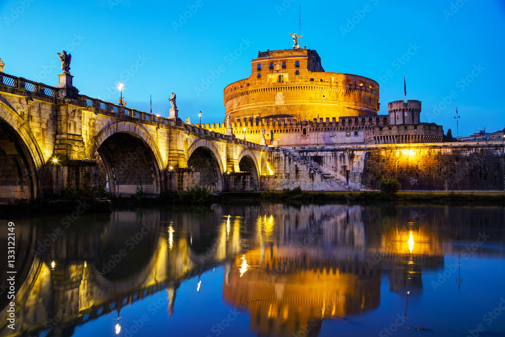 The Mausoleum of Hadrian (Castel Sant'Angelo) in Rome