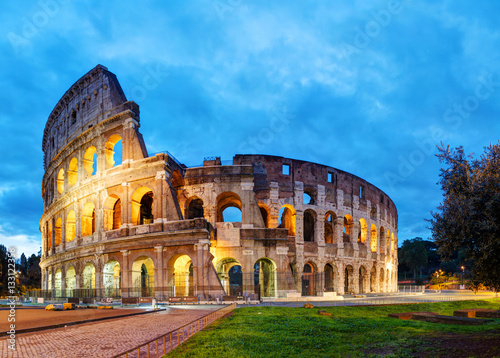 The Colosseum in Rome in the morning