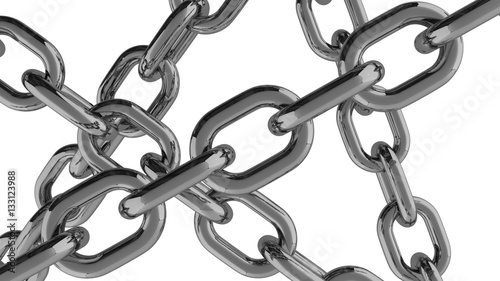 Chain Connect to Lines Detail 3d Rendering