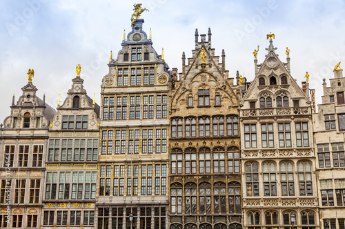 Fassaden am Grote Markt in Antwerpen, Belgien