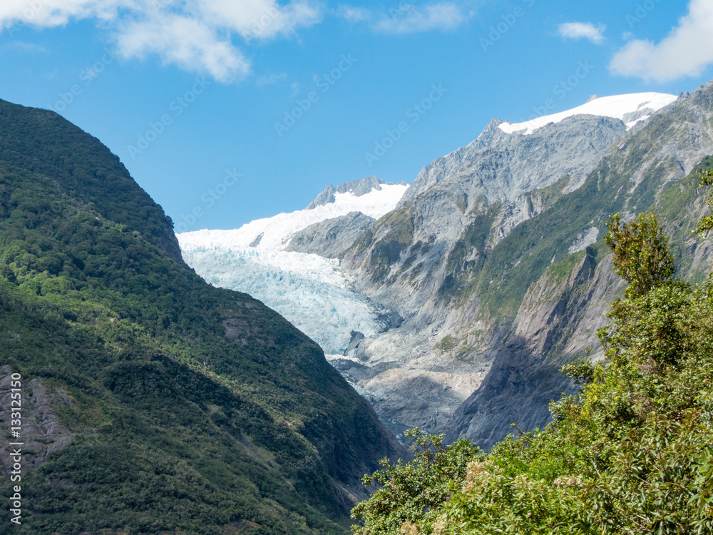 Fototapeta premium Franz Josef Glacier (Franz-Josef Gletscher) Westland National Park New Zealand