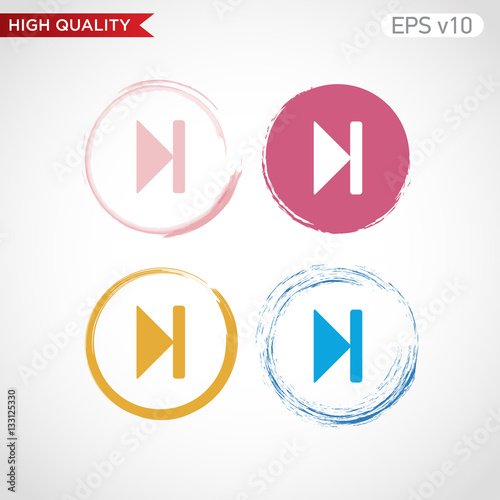 Free Download Colored icon or button of play next symbol with background - GFXLoad