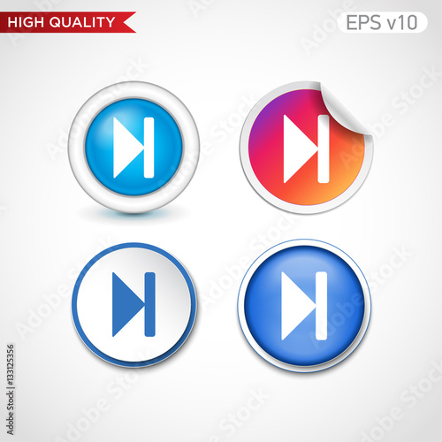 Free Download Colored icon or button of play next symbol with background - GFXLoad