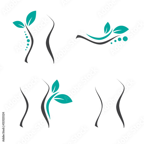 Woman Surgery and Chiropractic Logo Set